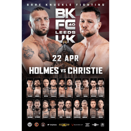 BKFC 40 LEEDS Autographed Fight Poster